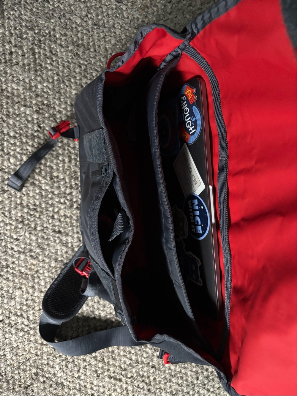Timbuk2 Classic Messenger Bag Medium Black/Red - Picture 16 of 16